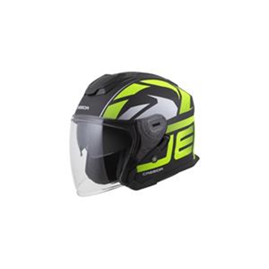 Helma CASSIDA Jet Tech 2.0 RoTo (ČERNÁ MATNÁ/ŽLUTÁ FLUO/BÍLÁ) vel. M