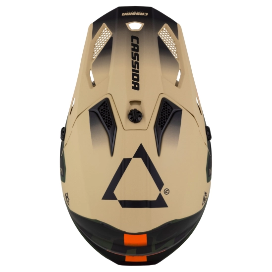 Helma dětská Cross Cup 2 Napa Junior CASSIDA (písková/zelená/oranžová/černá matná) 2026