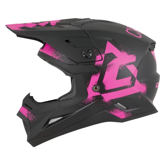 Helma dětská CROSS CUP 2 CREW JUNIOR, CASSIDA (ČERNÁ MATNÁ/RŮŽOVÁ FLUO))