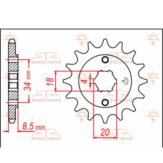 Řetězové kolečko SMC 250, Barosa 250, Silverhawk 250                                                                                                                                                                                                      