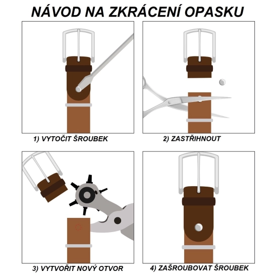 Opasek  CFMOTO kožený černý